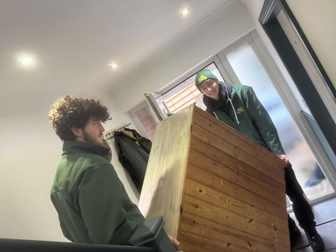 Ben and Joe carrying - house removals